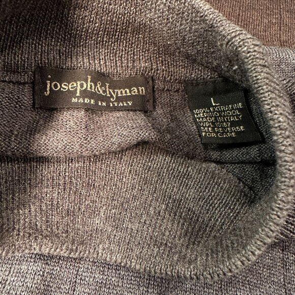 Joseph Lyman Crewneck Sweaters Mens Fine Merino Wool Italy Bundle Gray Brown - Picture 3 of 16
